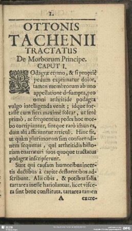 De Morborum Principe Caput I.