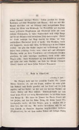 5. Reise nach Schottland.