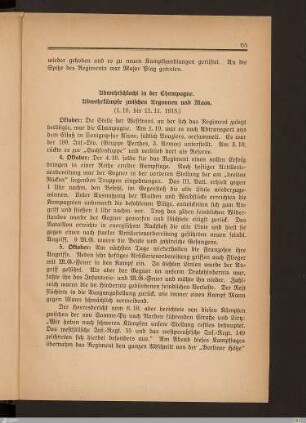 Abwehrschlacht in der Champagne. Abwehrkämpfe zwischen Argonnen und Maas