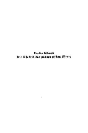 Theorie des pädagogischen Weges und Methodenlehre