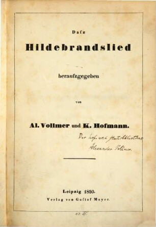 Dasz Hildebrandslied