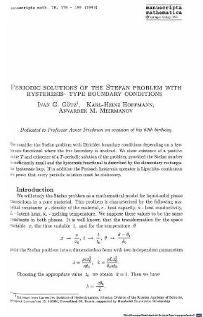 Periodic solutions of the Stefan problem with hysteresis- type boundary conditions