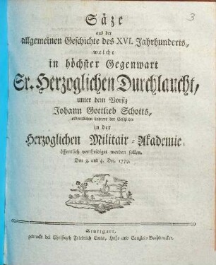 Säze aus der allgemeinen Geschichte des XVI. Jahrhunderts