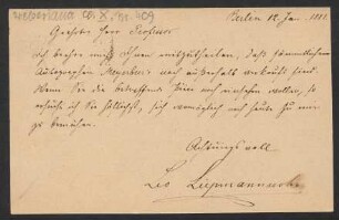 Brief an Friedrich Wilhelm Jähns : 12.01.1881