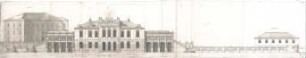 Pedetti, Peter Moritz (Maurizio); Pfünz bei Eichstätt; Schloss (Codex Aureatinus) - Hofgarten - Seitenfassade (Aufriss)