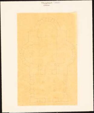 S. Elias, Thessaloniki: Grundriss, Maßstabsleiste (vermutlich nach Charles Texier und Richard P. Pullan, LII)