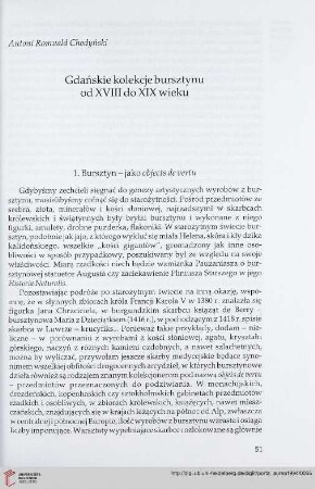 3: Gdańskie kolekcje bursztynu od XVII do XIX wieku
