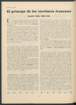 El príncipe de los escritores franceses - André Gide, 1869-1929