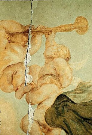 Die drei theologischen Tugenden und musizierende Putten