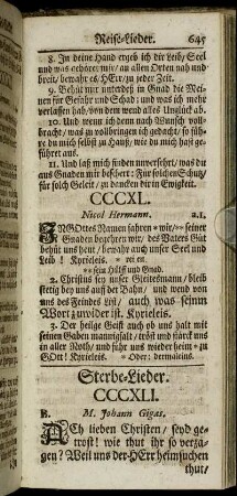 Sterbe-Lieder.