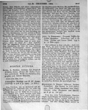 Jena, b. Frommann: Torquato Tasso’s befreites Jerusalem. Uebersetzt von J. D. Gries. Vierter und letzter Theil. 199 S. 4.