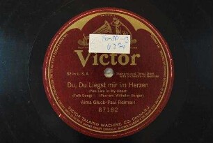 Du, du liegst mir im Herzen : (Folk Song) / (Pax-arr. Wilhelm Berger)