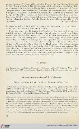 16: [Rezension von: Euripides, Phaeton, edited with prolegomena and commentary by James Diggle]