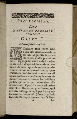 Prolegomena De Natura Et Partibus Logicæ.