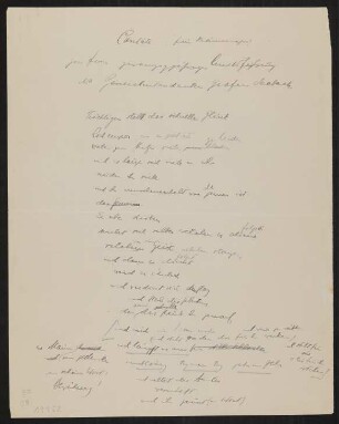 Gedicht: Kantate