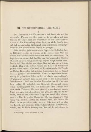 III. Die Kunstformen der Musik