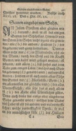Seinen eingebornen Sohn.