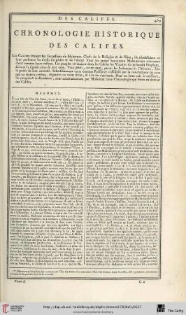 Chronologie historique des Califes