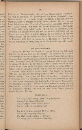 §. 3. Die Seminargebäude.