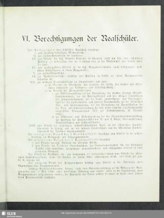 VI. Berechtigungen der Realschüler