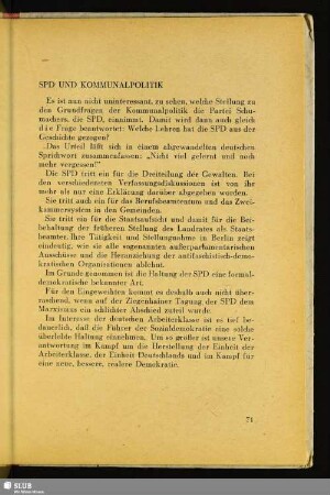 SPD Und Kommunalpolitik