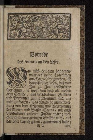 Vorrede des Autoris an den Leser.