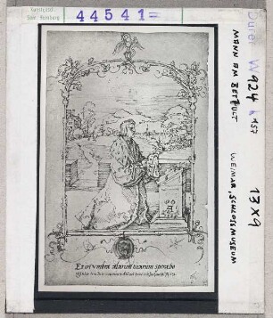 Albrecht Dürer: Mann am Betpult. Weimar, Schlossmuseum