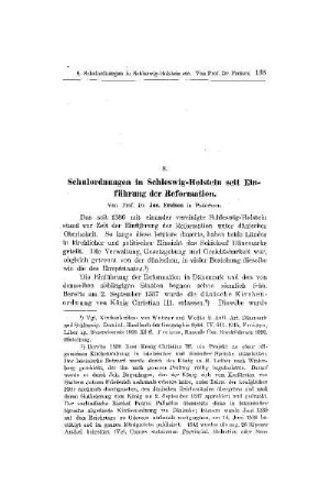 Schulordnungen in Schleswig-Holstein seit Einführung der Reformation