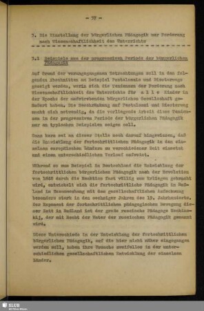 3. Die Einstellung der bürgerlichen Pädagogik zur Forderung nach Wissenschaftlichkeit des Unterrichts
