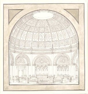 Gärtner, Friedrich von; München; Ruhmeshalle, Projekt - Innenraum (Perspektive)