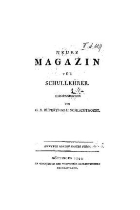2: Neues Magazin für Schullehrer - 2.1794