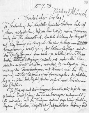 Brief an den Richard-Münch-Verlag