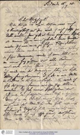 Brief vom 18.09.1908