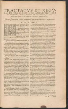 Tractatus Et Regulae De Testibus ... Clarissimi Iurisconsulti Ioannis Campegii, Bononiensis.