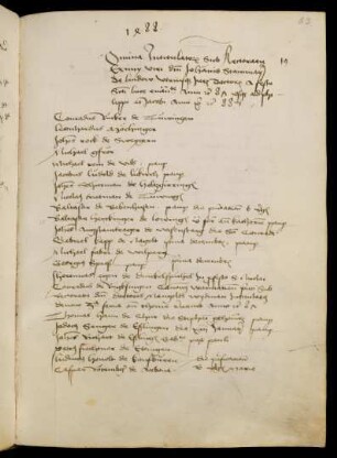 Winterhalbjahr 1487/1488. Rektorat Johannes Steinmeyer