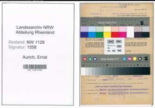 Entnazifizierung Ernst Aurich , geb. 29.10.1905 (Polizist)
