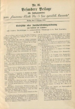Nr.16-18. Besondere Beilage (für Justizanwärter)