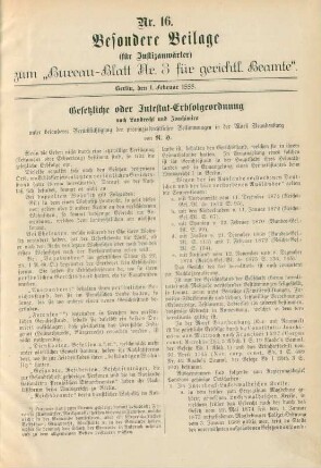 Nr.16-18. Besondere Beilage (für Justizanwärter)