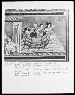 Das Goldene Evangelienbuch von Echternach — Bildseite mit Szenen aus dem öffentlichen Wirken Christi, Folio 54 recto