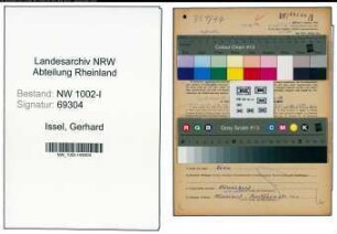 Entnazifizierung Gerhard Issel , geb. 28.11.1907 (Bauunternehmer)