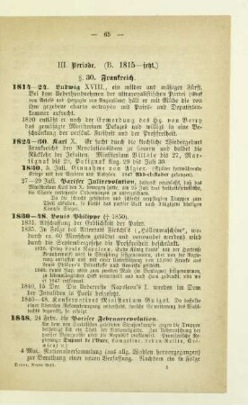 III. Periode. (B. 1815 - jetzt)