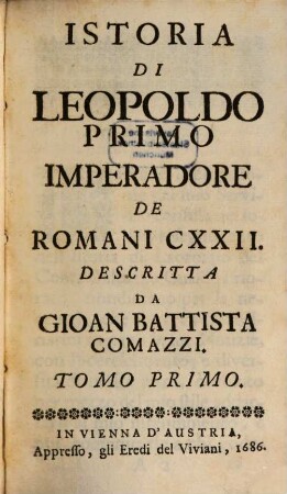 Istoria Di Leopoldo Primo Imperadore De Romani CXXII.. 1