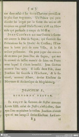 Joachim I., Surnommé Nestor