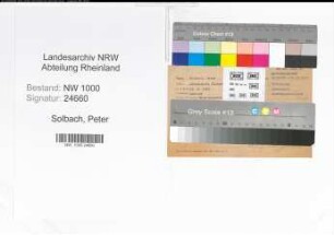 Entnazifizierung Peter Solbach, geb. 13.08.1895 (Angest.)
