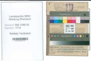 Entnazifizierung Ferdinand Rehfeld , geb. 15.10.1893 (Beamter)