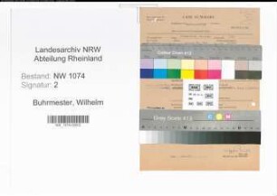 Entnazifizierung Wilhelm Buhrmester , geb. 06.02.1902 (Buchhalter)