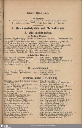 1. Kommunalbehörden und Verwaltungen