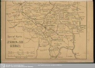 Spezial Karte des Jeschken- u. Isergebirges (Rückseite Einband)
