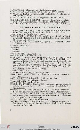 Teppiche und Tapisserien (Nr. 71-104)