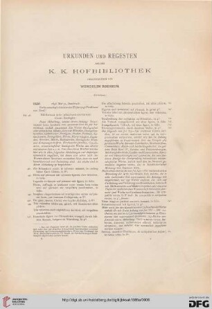 Urkunden und Regesten aus der k. k. Hofbibliothek, [2]
